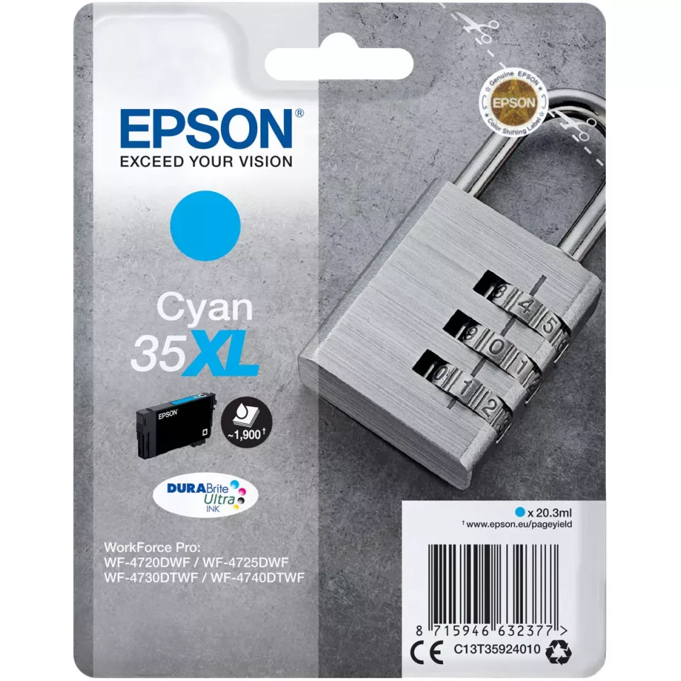 Epson 35XL High Capacity Cyan Ink...