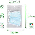Tarifold support antimicrobien pour masques buccaux, avec lacet textile, paquet de 10 pièces