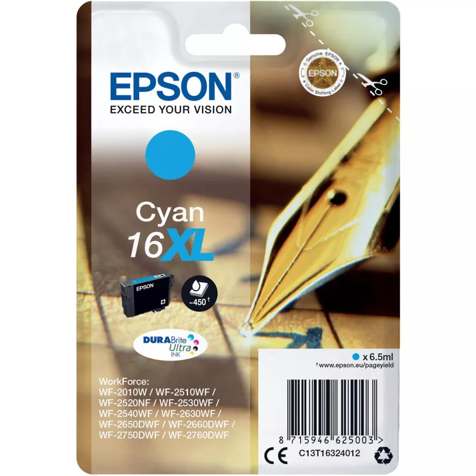 Epson 16XL High Capacity Cyan Ink...