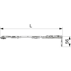 Eurofalz 24 as 9 LFF 370-800mm schaararms rechts / pce