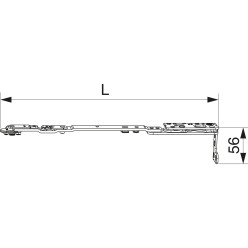Bras de compas droit Eurofalz 30 axe à 13 LFF 370-800mm / pce