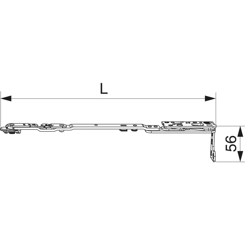 Right stay-bar Eurofalz 30 pin 13 LFF...