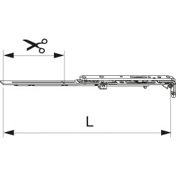 400 LFF 320-400mm voorgemonteerd schaar met kierstand, rechts / pce