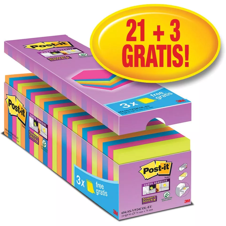 Post-it super Sticky notes, 90 vel,...