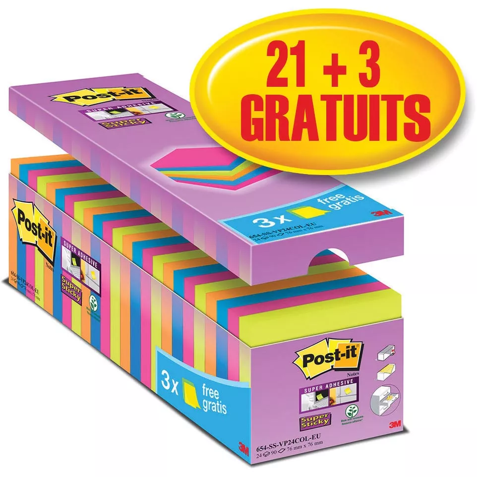 Post-it super Sticky notes, 90 vel,...