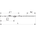MACO OB Espagnolette Fixed Side 15mm with 1 i.S HFF 661-840 / pcs