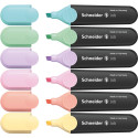 Schneider markeerstift Job 150, etui van 6 stuks in geassorteerde pastelkleuren