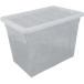Whitefurze Spacemaster boîte de rangement 64 litre, paquet de 3 pièces, transparent