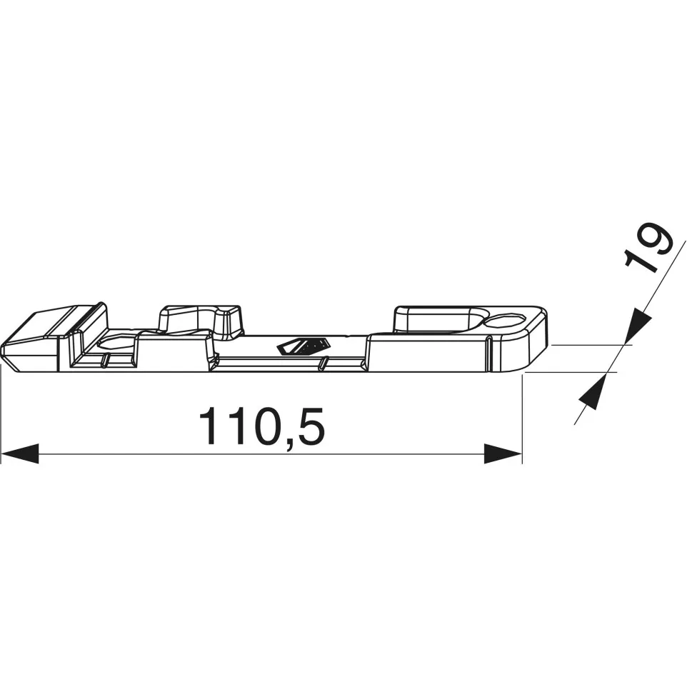 Pivot Strike Plate 20mm Flat MACO / pc
