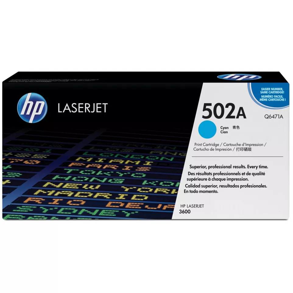 HP toner 502A, 4 000 pagina's, OEM...