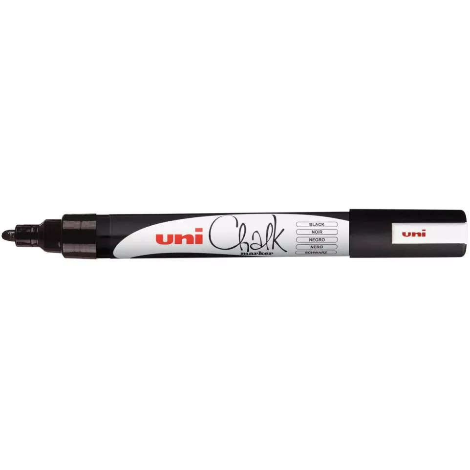 Uni-ball krijtmarker PWE-5M, zwart