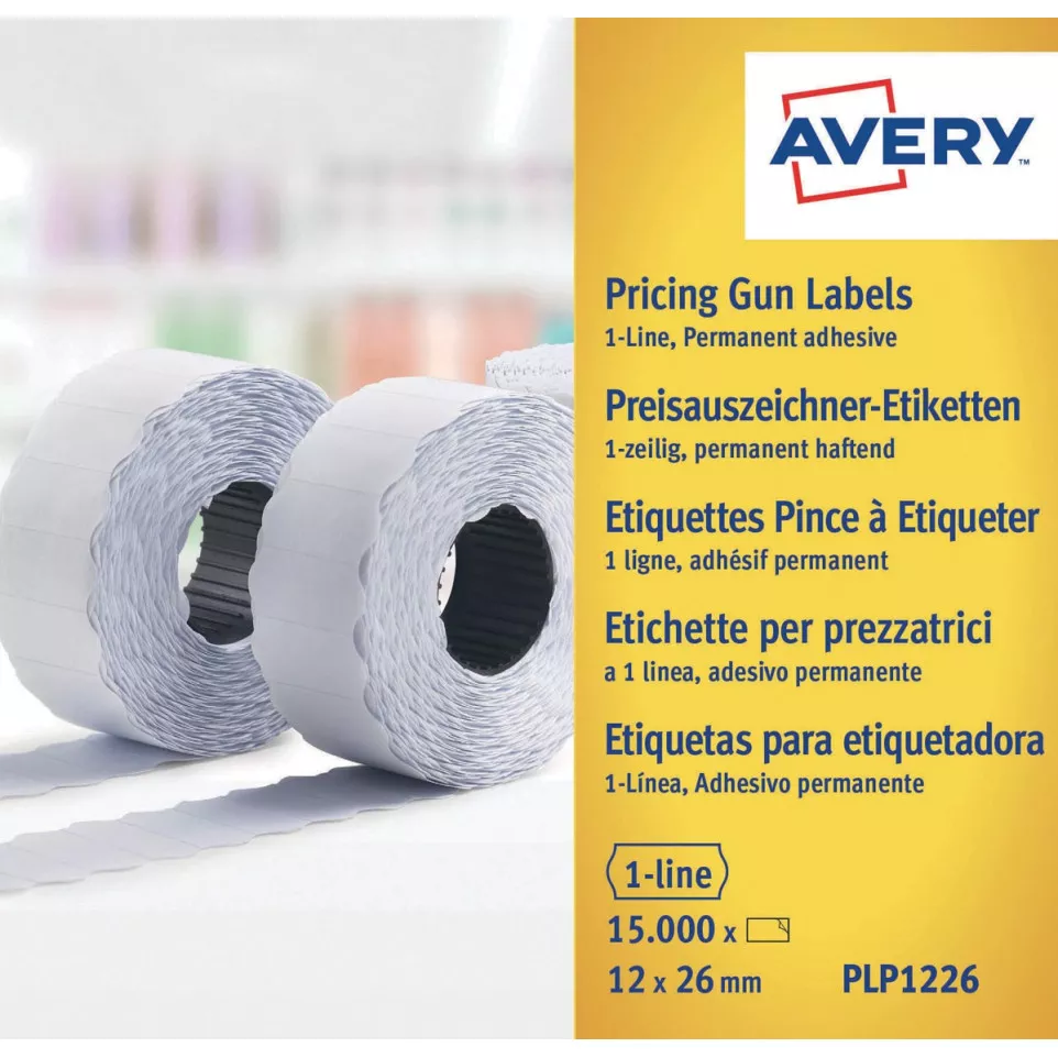 Avery Labels for Labelling Gun 1-Line...