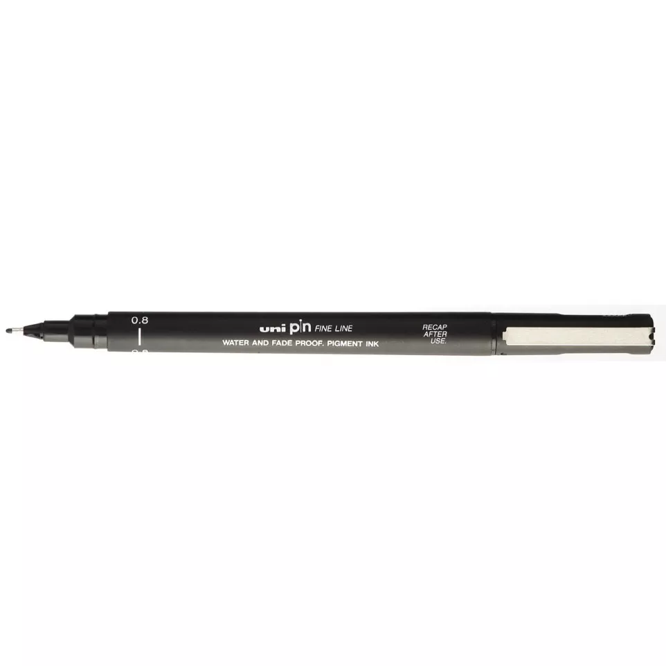 Uni Pin fineliner, round tip, 0.8 mm,...
