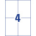 Avery Witte gerecycleerde universele etiketten Ft 105 x 148 mm (b x h), 400 stuks, 4 per blad