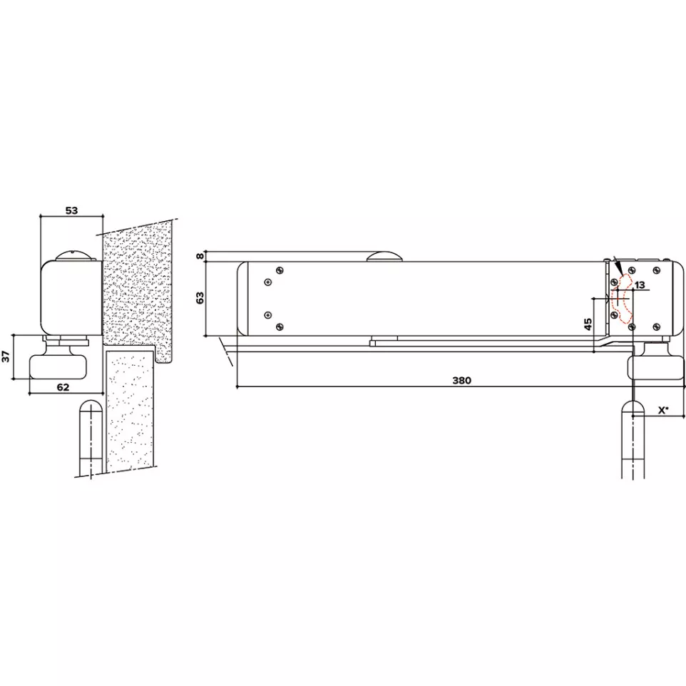 Door Closer FL96-EVO Dual Tension...