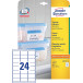 Avery freezer labels 63.5 x 33.9 mm white box of 600 labels