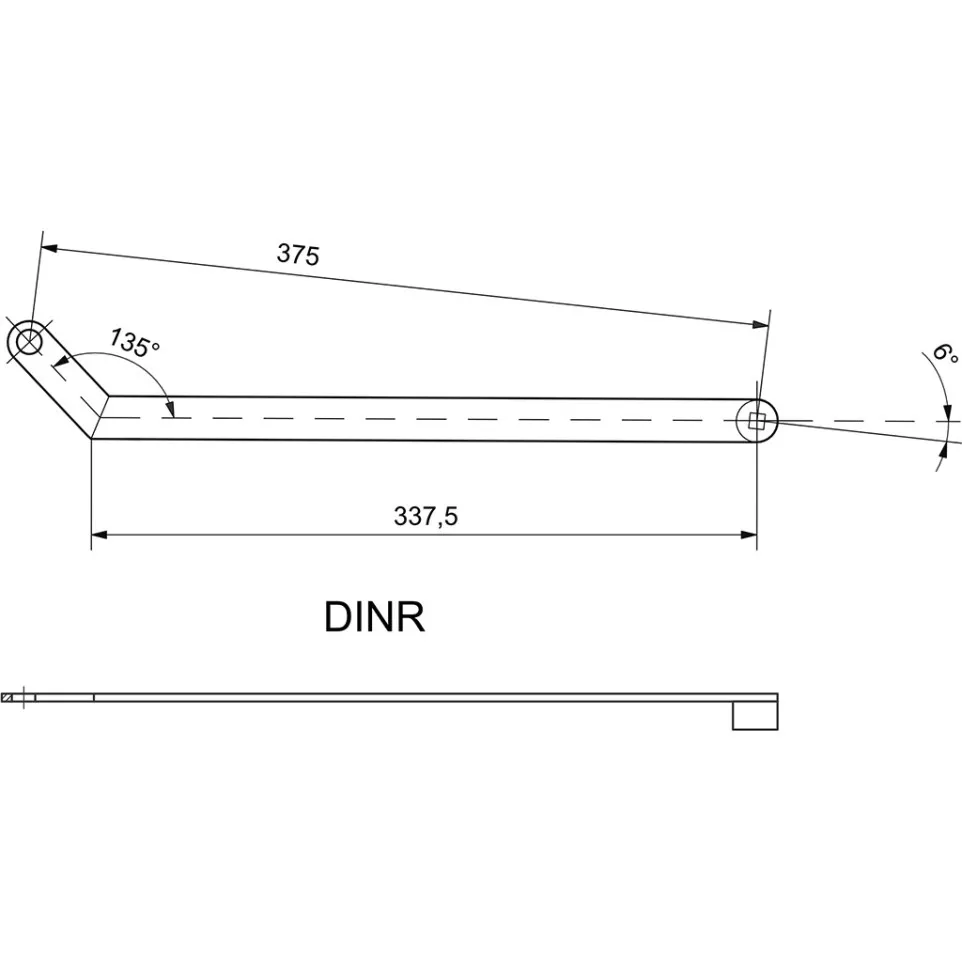 Bras courbe Dorma pour TS 91-92-93 et...
