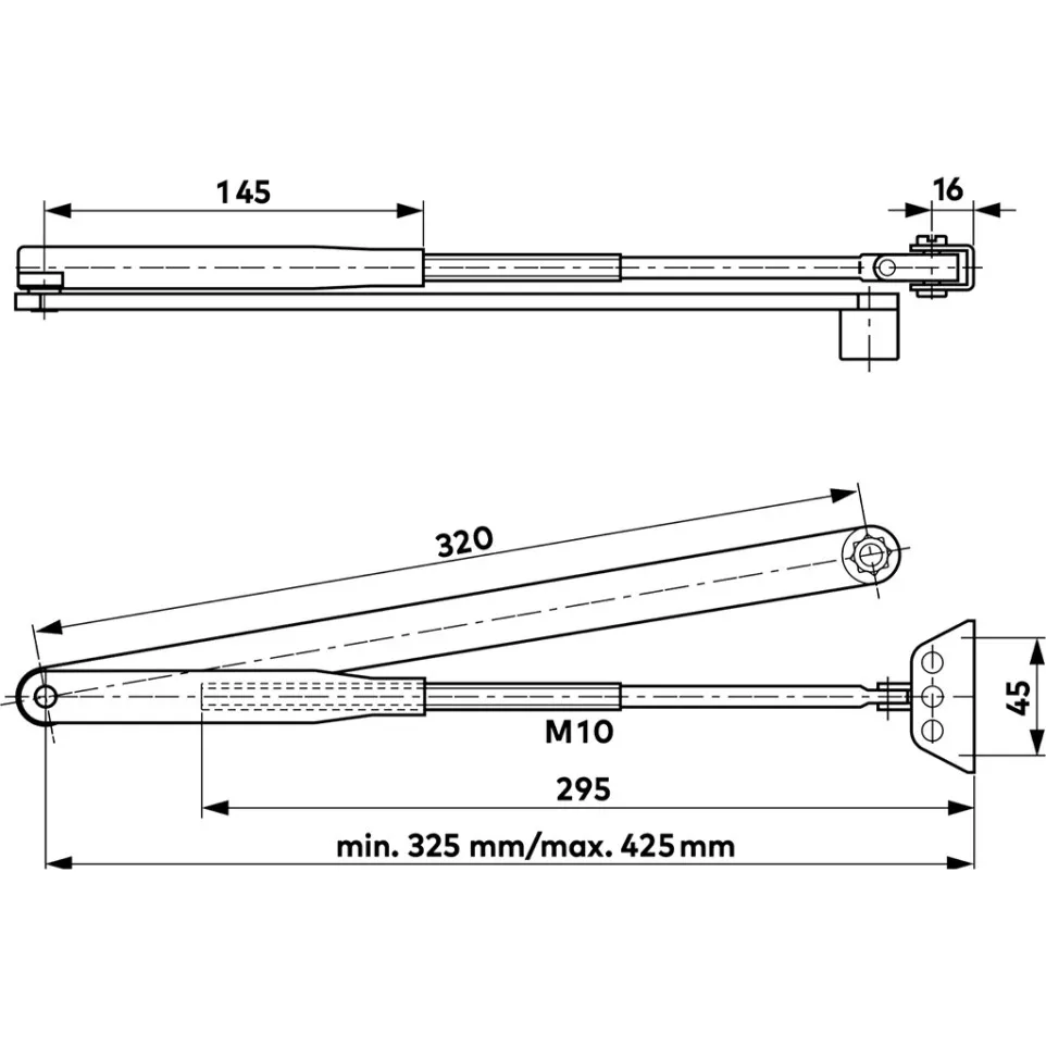 Dorma verlengarm 320 mm voor TS...