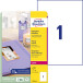 Avery Etiketten hoogglanzend ft 210 x 297 mm (b x h), doos van 40 blad, 40 stuks