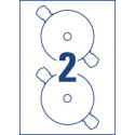 Avery L7676-25 étiquettes pour CD, diamètre 117 mm, 50 étiquettes, blanc