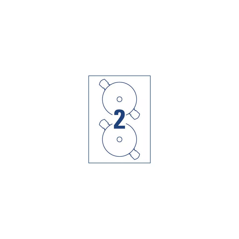 Avery L7676-25 étiquettes pour CD,...