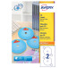 Avery L7676-25 étiquettes pour CD, diamètre 117 mm, 50 étiquettes, blanc