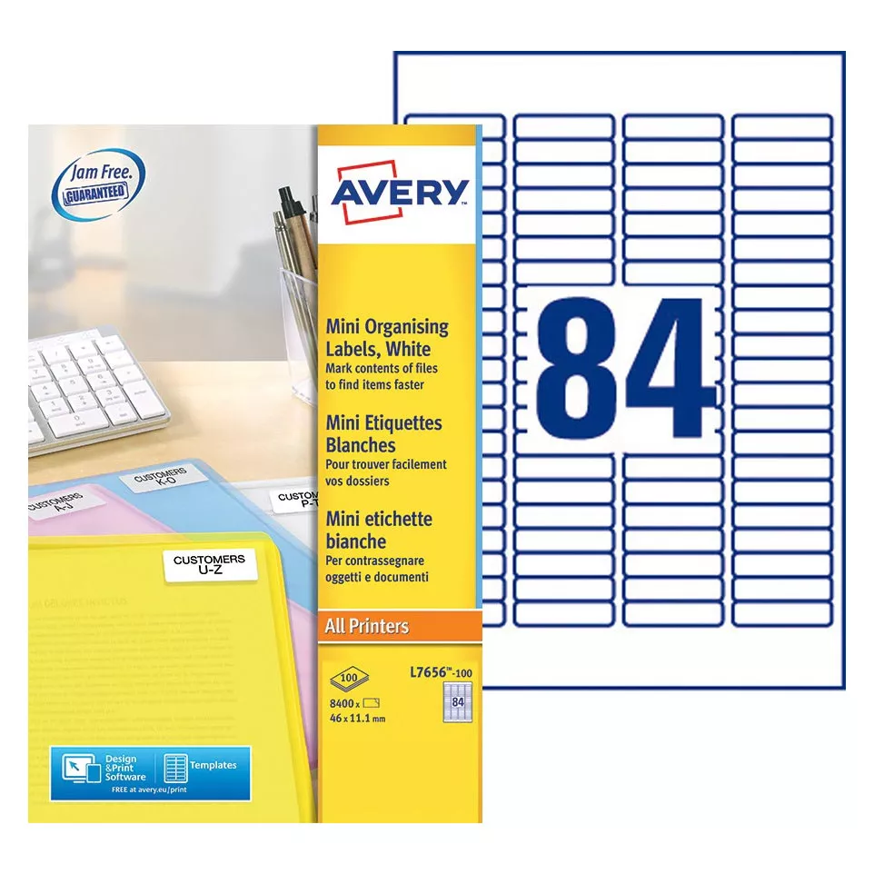 Avery L7656-100 étiquettes mini ft 46...
