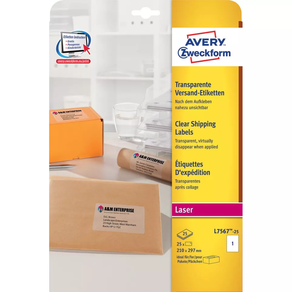Avery L7567-25 verzendetiketten ft...