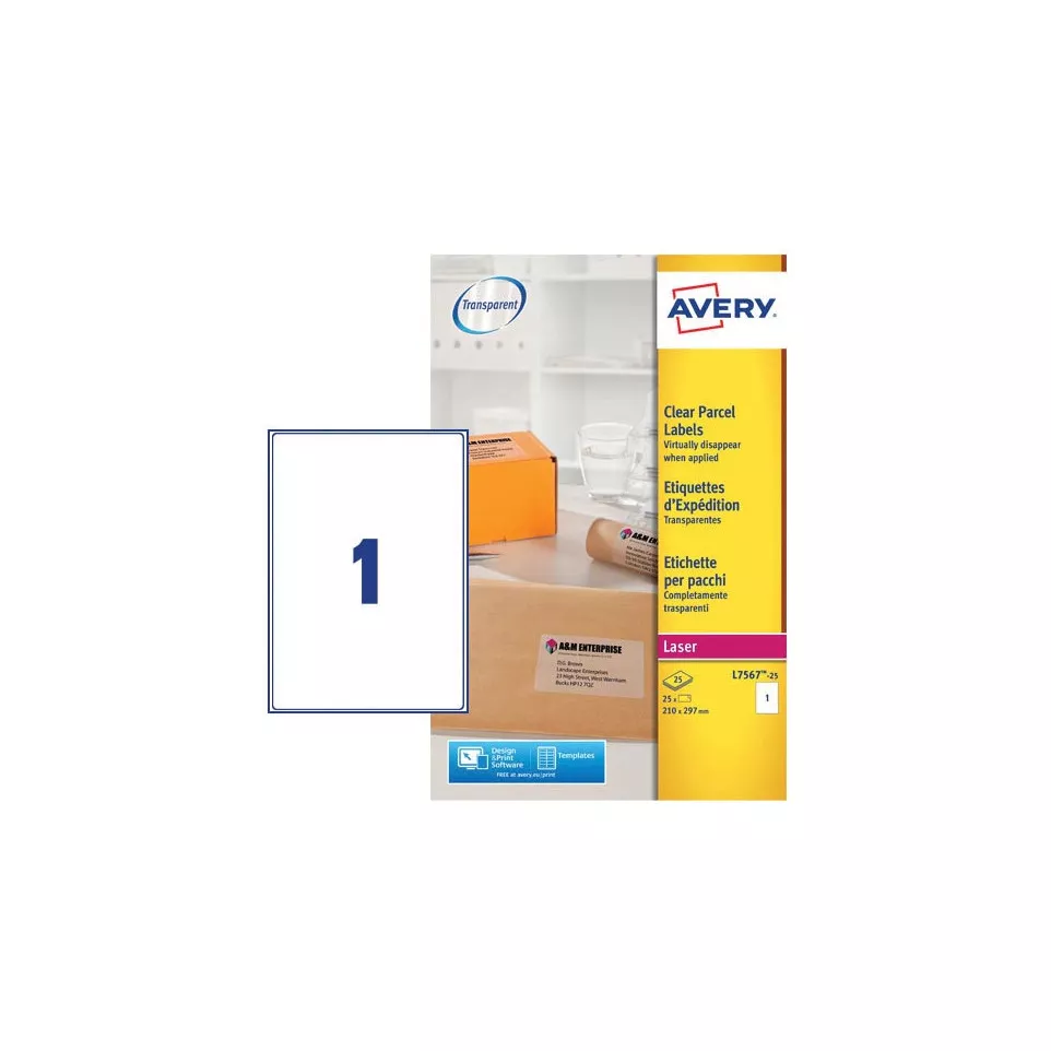 Avery L7567-25 verzendetiketten ft...