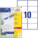 Avery L7173, Etiquettes d'expédition, Laser, Ultragrip, blanches, 100 pages, 10 per page, 99,1 x 57 mm