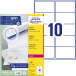 Avery L7173, Etiquettes d'expédition, Laser, Ultragrip, blanches, 100 pages, 10 per page, 99,1 x 57 mm