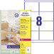 Avery L7165B-100 BlockOut étiquettes autocollantes QuickPeel, ft 99,1 x 67,7 mm (l x h), 800 étiquettes