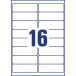 Avery L7162 White Laser Address Labels 99.1 x 33.9 mm 16 per sheet 40 sheets Ultragrip