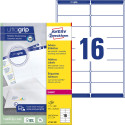 Avery L7162, Etiquettes adresses, Laser, Ultragrip, blanches, 100 pages, 16 per page, 99,1 x 33,9 mm