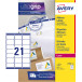 Avery L7160 QuickPeel Laser Address Labels White 63.5 x 38.1 mm 21 per Sheet Pack of 40