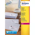 Avery L7159, Adresetiketten, Laser, Ultragrip, wit, 40 vellen, 24 per vel, 63,5 x 33,9 mm