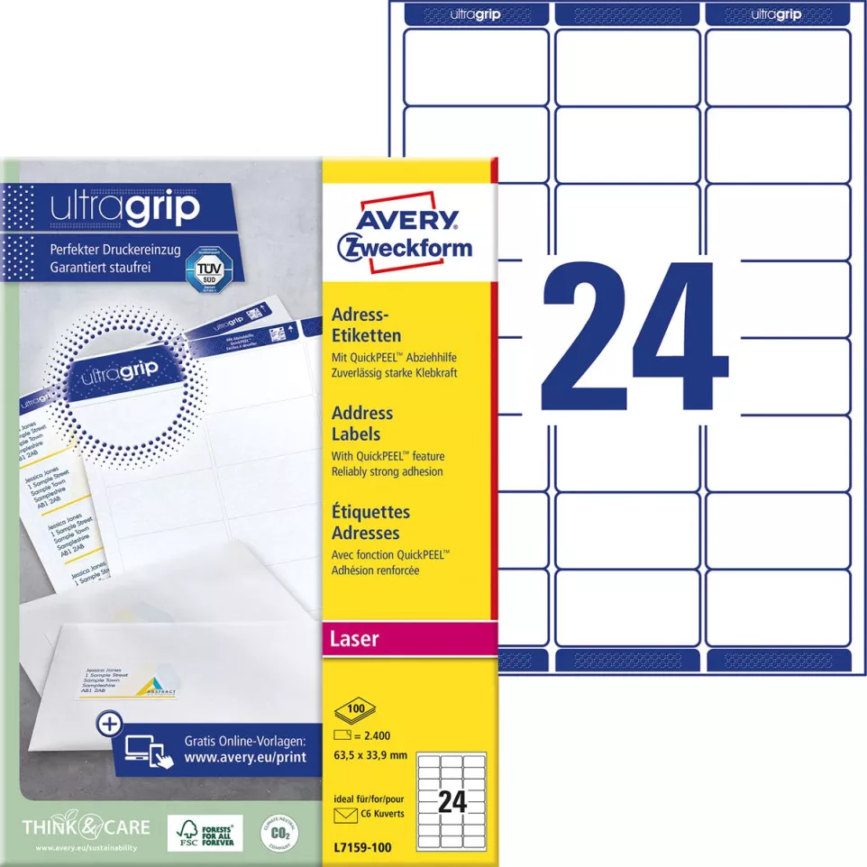 Avery L7159, Etiquettes adresses,...