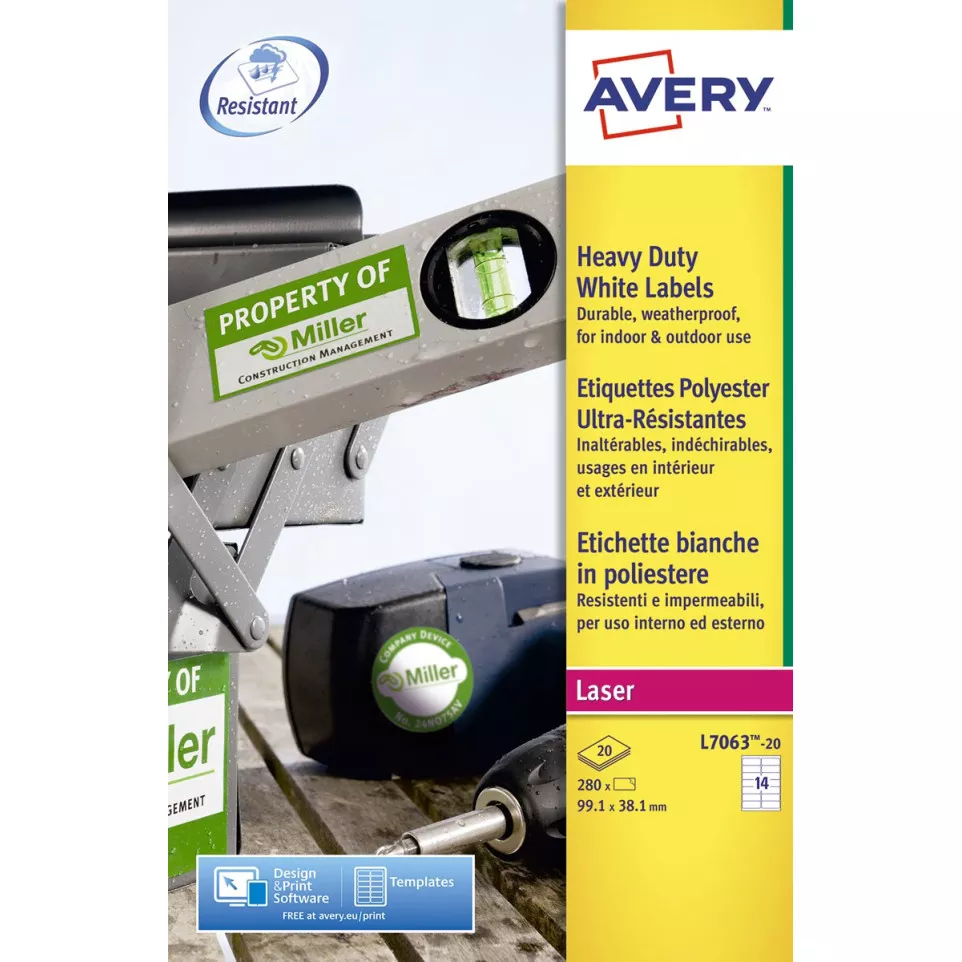 Avery Etiquettes blanches...