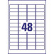 Avery L6145-20 NoPeel etiketten ft 45,7 x 25,4 mm (b x h), 800 etiketten, wit