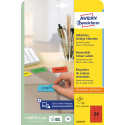 Avery Mini Repositionable Labels 63.5 x 33.9 mm, 480 Pieces, 24 per Sheet, Red