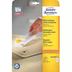 Avery Zweckform L6023REV-25 étiquettes enlevables ft 63,5 x 38,1 mm (b x h), 525 étiquettes, blanc