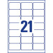 Avery Zweckform L6023REV-25 afneembare etiketten ft 63,5 x 38,1 mm (b x h), 525 etiketten, wit