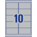 Avery ultra-sterke zilverkleurige etiketten ft 96 x 50,8 mm (b x h), 200 stuks, 10 per blad