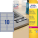 Avery étiquettes ultra résistantes argentées ft 96 x 50,8 mm (l x h), 200 pièces, 10 par feuille