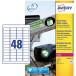 Avery L4778-20 étiquettes ultra résistantes ft 45,7 x 21,2 mm (b x h), 960 étiquettes, blanc