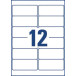 Avery L4776-20 étiquettes ultra résistantes ft 99,1 x 42,3 mm (b x h), 240 étiquettes, blanc