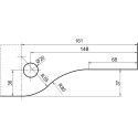 Onderste scharnier voor Dorint PT10 / DFG-3 roestvrijstalen glazen draaideur / pce
