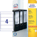 Avery Zweckform L4761-25 Lever Arch File Spine Labels 19.2 x 6.1 cm 100 Labels White