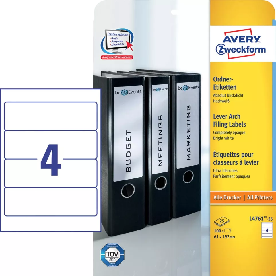 Avery Zweckform L4761-25 Lever Arch...