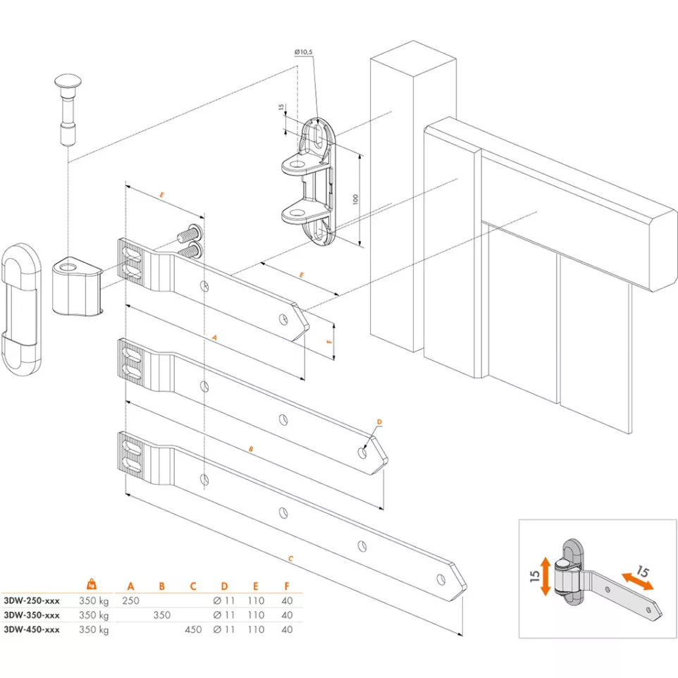 LOCINOX Hot Dip Galvanized 3D Wood...